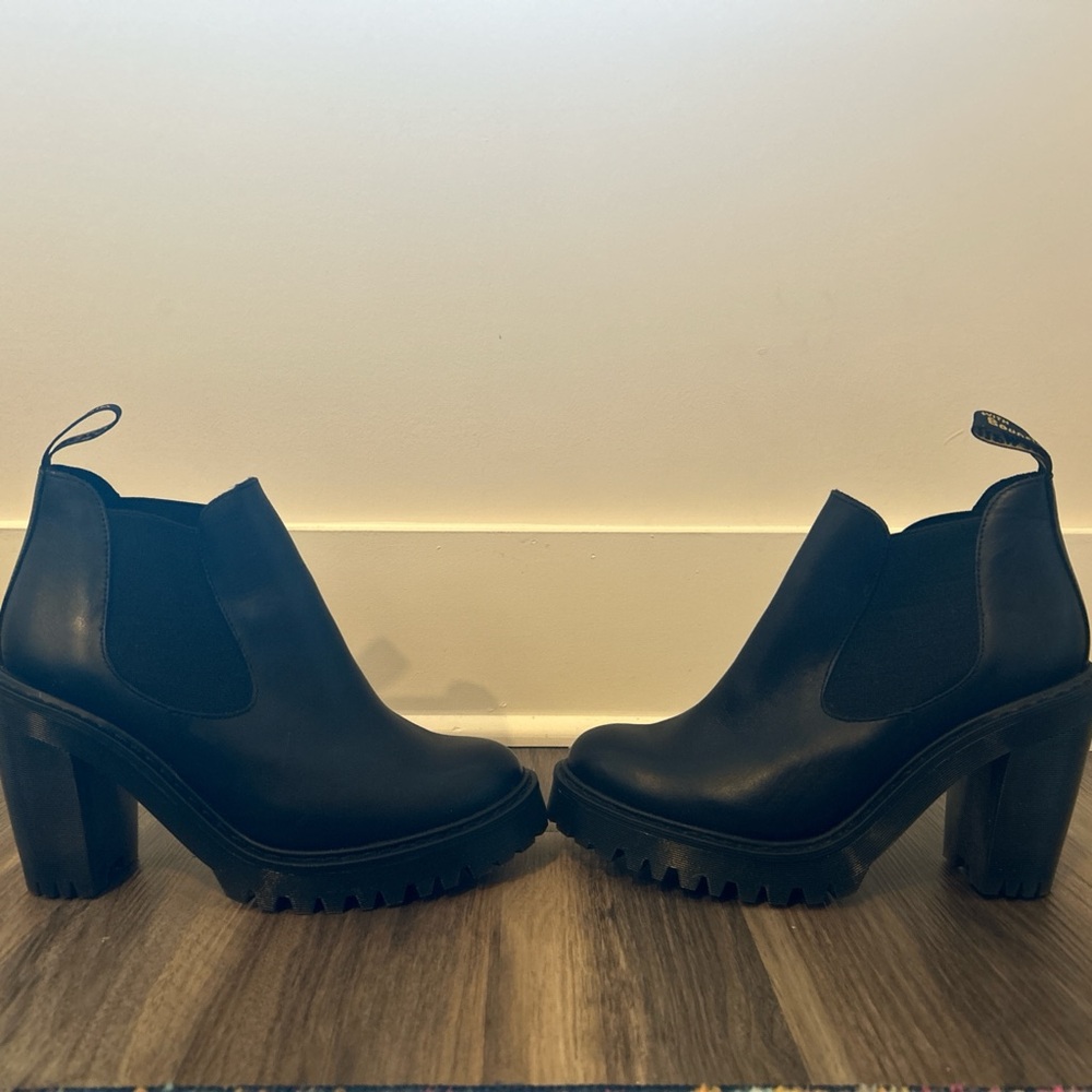 Worn once. Dr.Martens Heeled Chelsea Boots